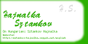 hajnalka sztankov business card